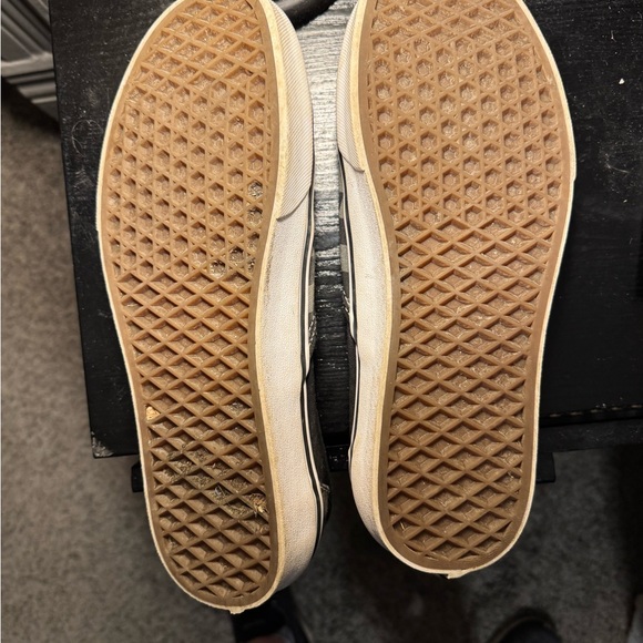 Grey and black Vans Slip ons Men 9 Women’s 10.5 - Picture 3 of 3